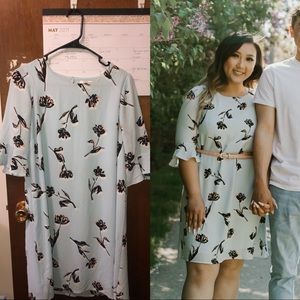 Baby blue floral dress